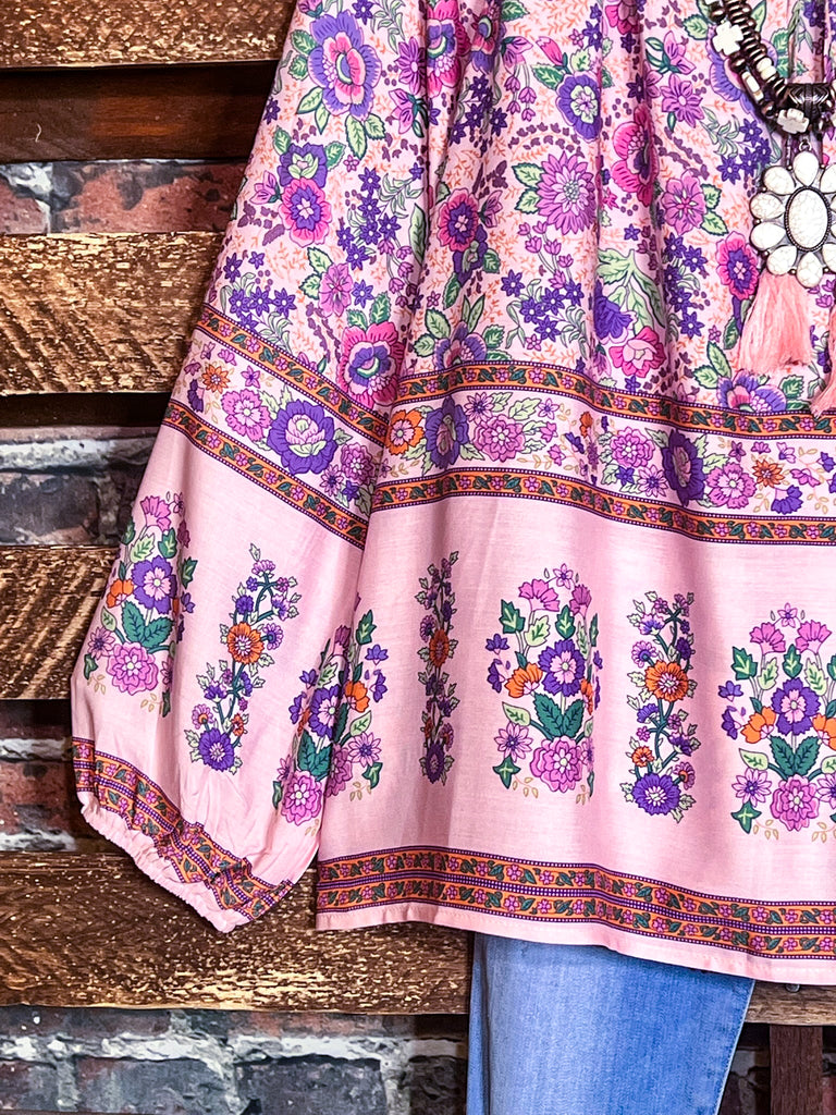 Looking Lovely Bohemian Tunic in Candy & Multi