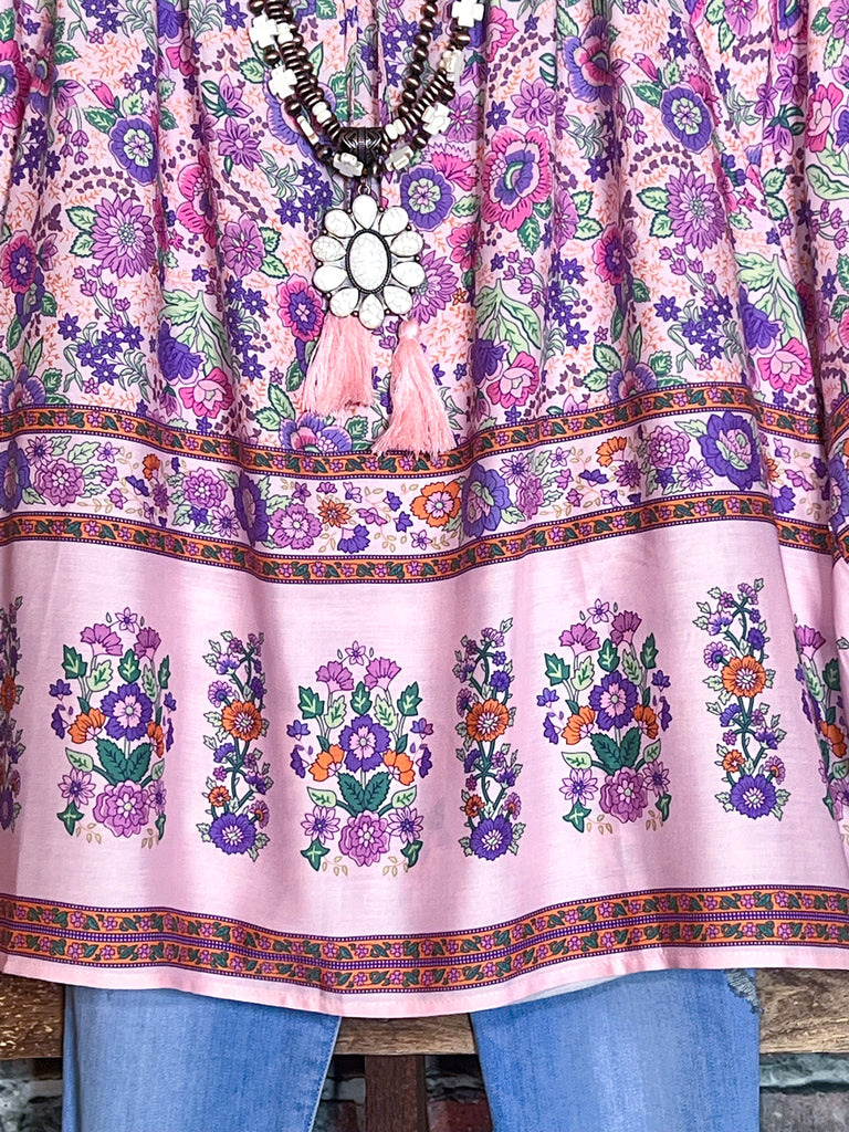 Looking Lovely Bohemian Tunic in Candy & Multi