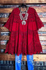 A FAIRYTALE PRETTY 100% COTTON CROCHET LACE RED RUBY