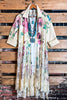 MAGNOLIA BLOSSOM LACE JACKET CARDIGAN IN BEIGE & MULTI-COLOR