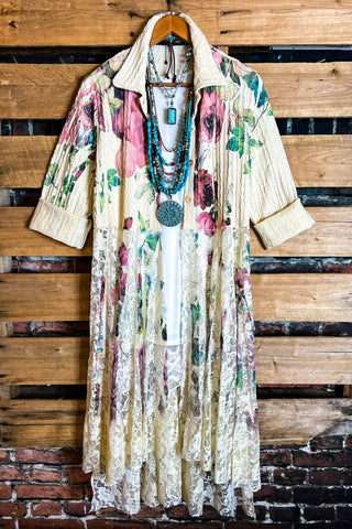GO WITH GRACE PLUM FLORAL EMBROIDERED KIMONO