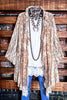 STARS IN THE SKY TONIGHT LACE DUSTER CARDIGAN IN TAUPE