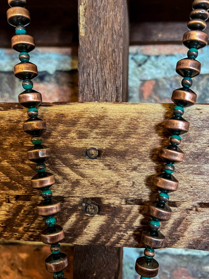 Sweet Rustic Beauty Copper & Ivory Set Necklace