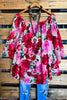 SECRETS OF THE HEART FLORAL OVERSIZED TUNIC