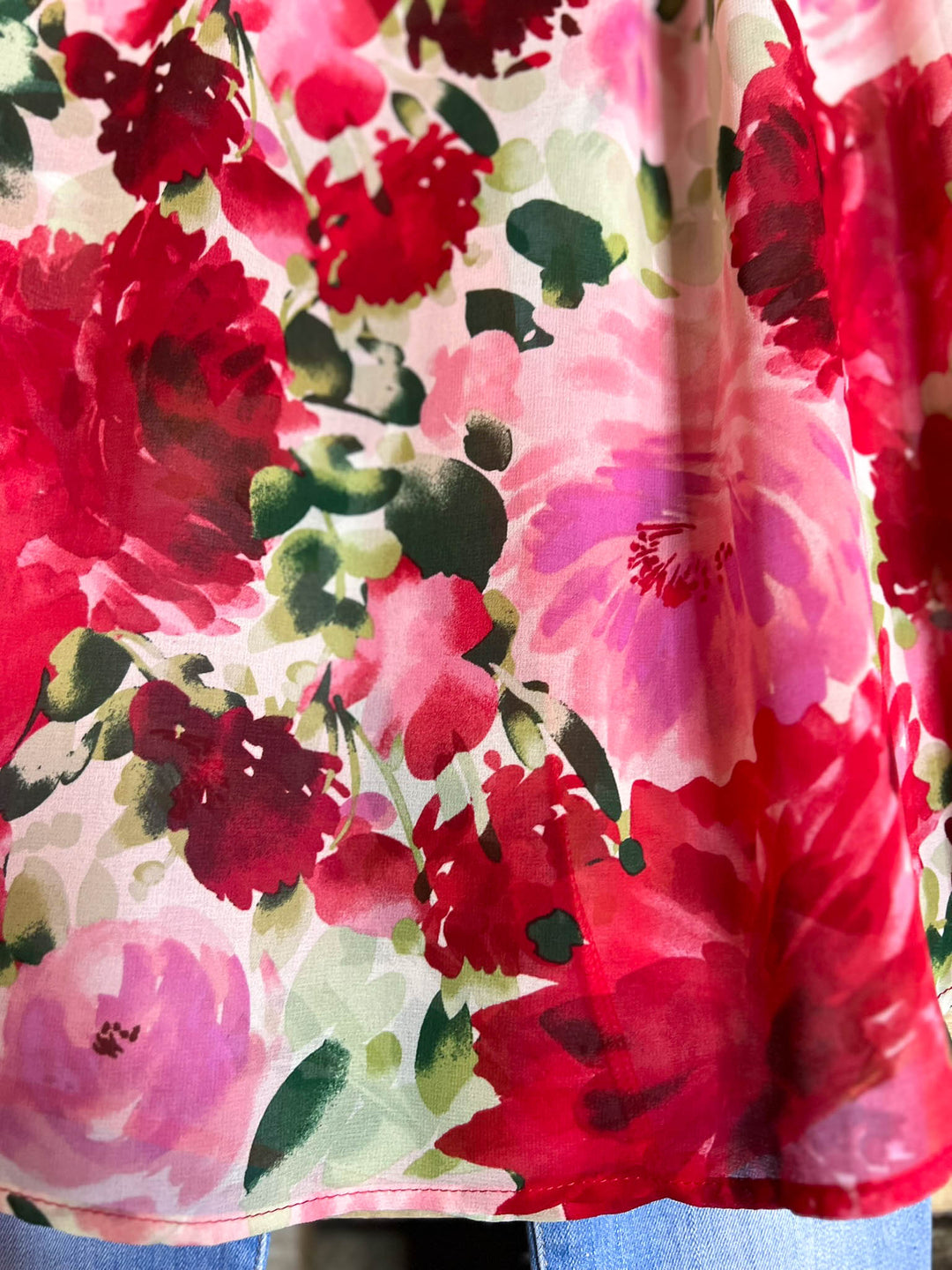 SECRETS OF THE HEART FLORAL OVERSIZED TUNIC