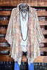 STARS IN THE SKY TONIGHT LACE DUSTER CARDIGAN IN TAUPE
