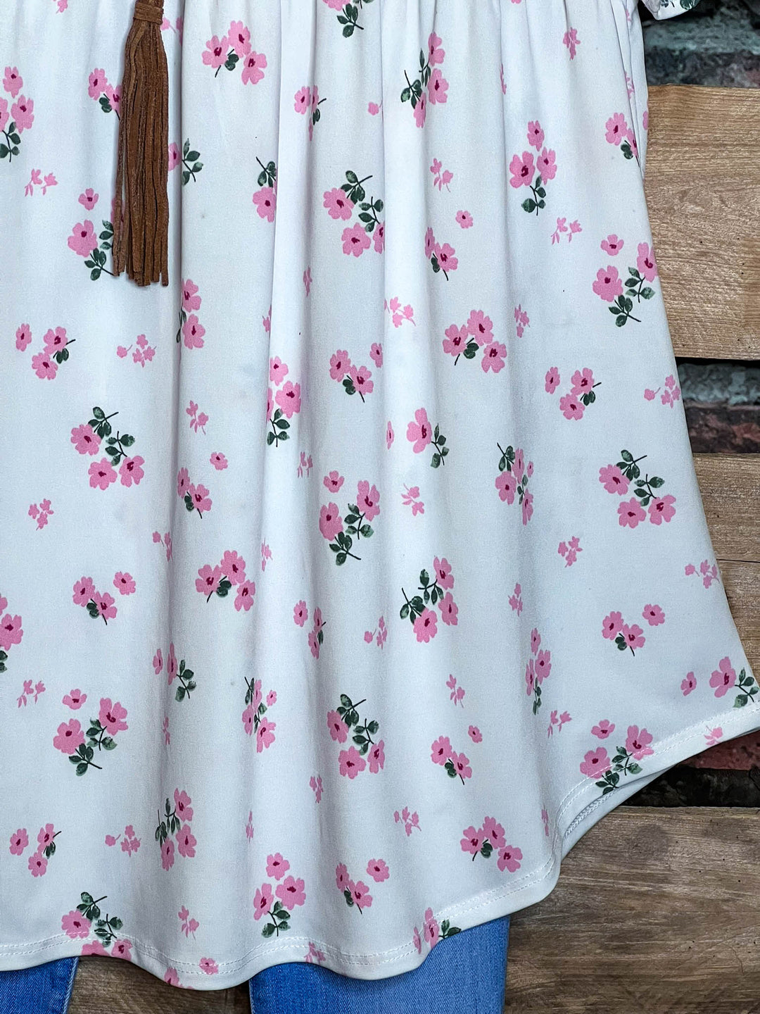 Blooming Love  White Floral Babydoll Top