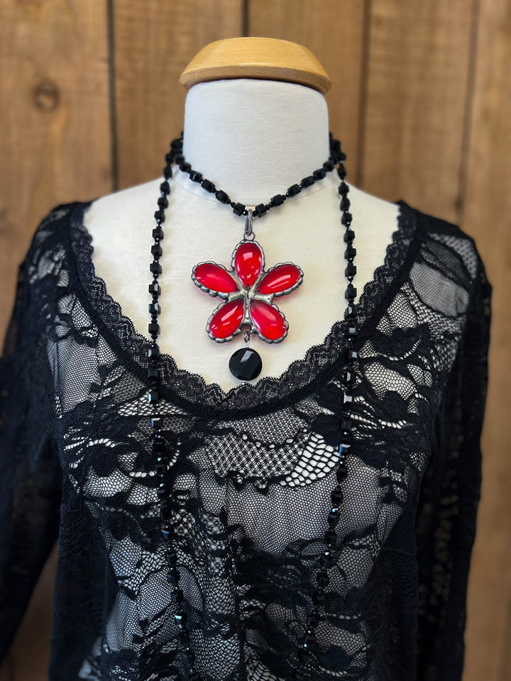 Sweet Vintage Essentials Lace Top - Black