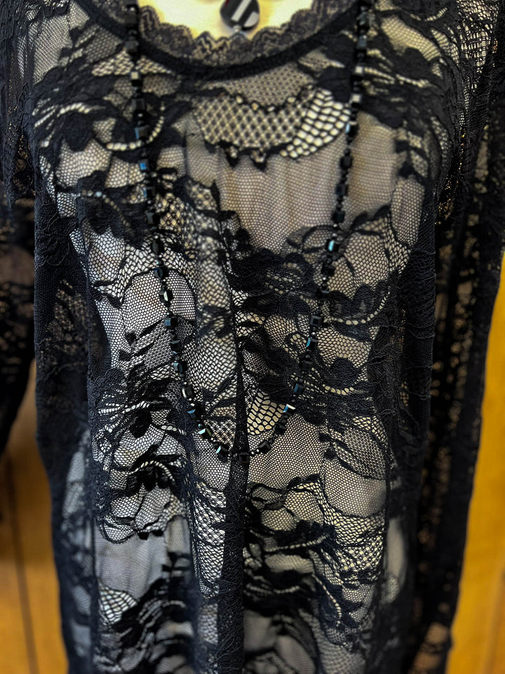 Sweet Vintage Essentials Lace Top - Black