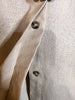 NATURAL BEAUTY LINEN KHAKI OVERSIZED TIMELESS SHIRT DRESS