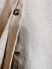 NATURAL BEAUTY LINEN KHAKI OVERSIZED TIMELESS SHIRT DRESS