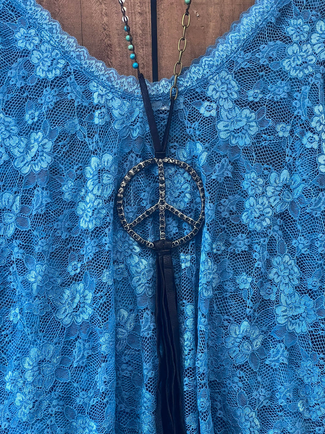 Sweet Vintage Essentials Lace Top - Blue