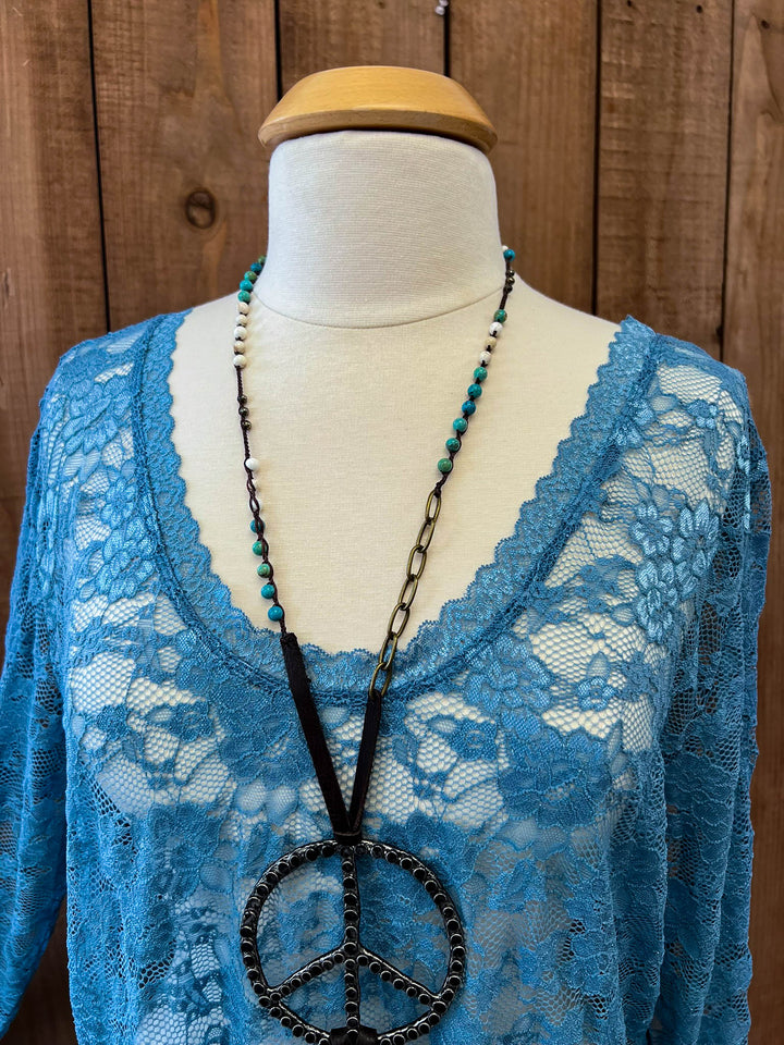 Sweet Vintage Essentials Lace Top - Blue