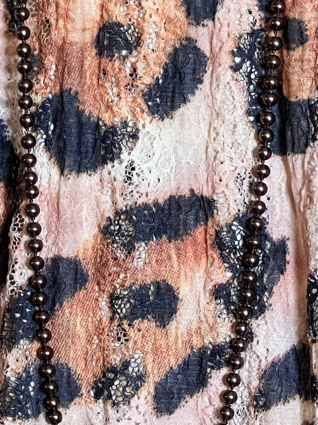 UNFORGETTABLE CHARM FAB. LEOPARD LACE  DRESS TUNIC