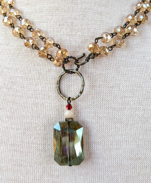 MoonLight Crystal Long Necklace