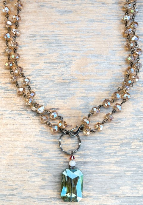 MoonLight Crystal Long Necklace