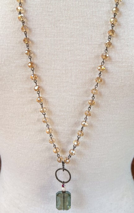 MoonLight Crystal Long Necklace