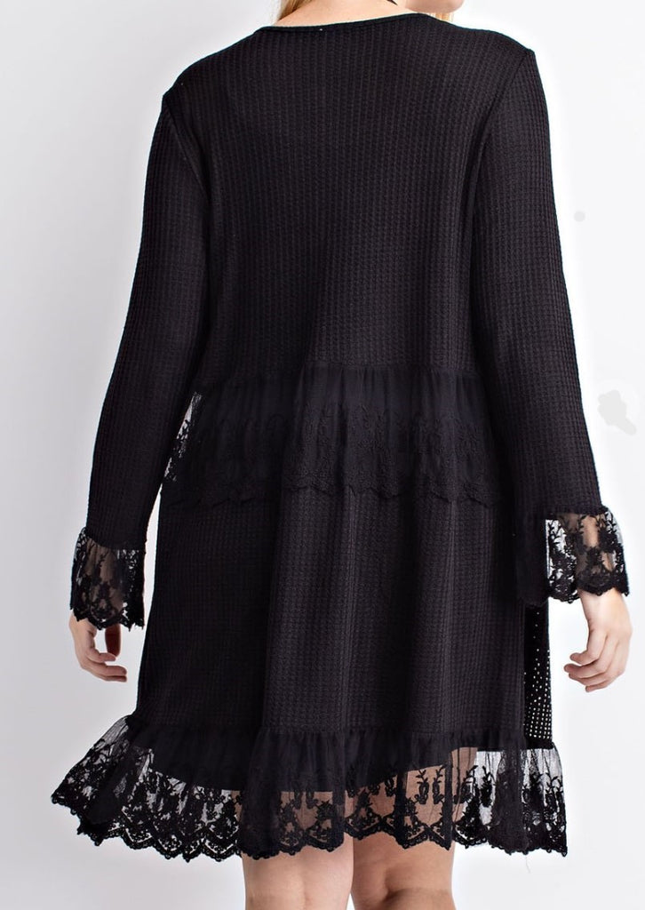ANY EVENT STUNNING BLACK RHINESTONES EMBELLISHED CARDIGAN
