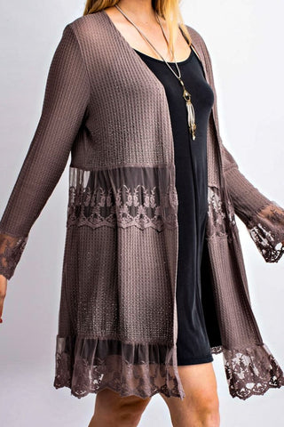 A LOVE THAT WILL LAST FOREVER FLORAL LACE LONG VEST