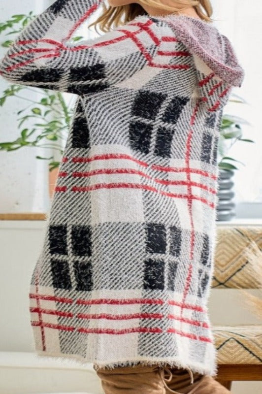 SWEATER CARDIGAN S-3X IN BLACK & WHITE --------SALE