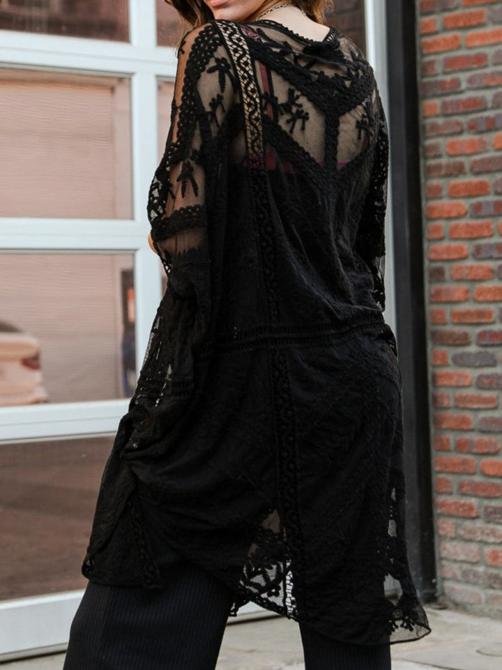 You're My Dream Lace Black Duster Kimono