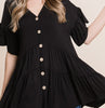 JUST RELAX COMFY OVERSIZED TUNIC BLACK