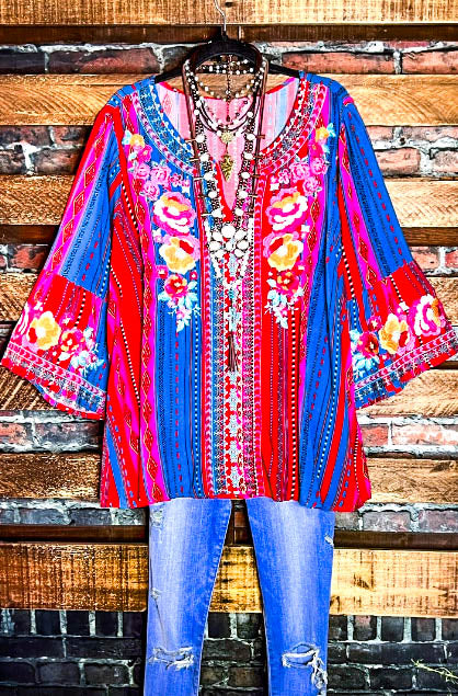 16-18 SIZE -FLORAL EMBROIDERED BLOUSE 16-18 SIZE-----------SALE