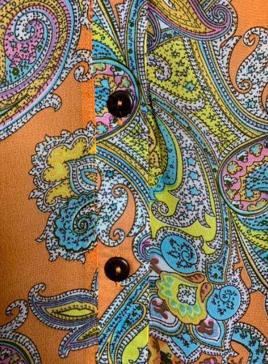 Bring You Joy Paisley Long Shirt Dress in Multi-Color