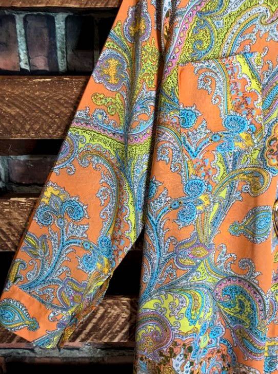 Bring You Joy Paisley Long Shirt Dress in Multi-Color