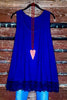 SWEETER THAN HONEY ROYAL BLUE LACE SLIP DRESS EXTENDER TOP
