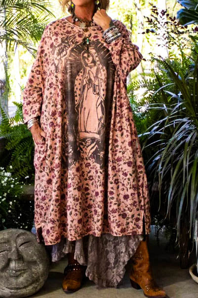 Be Inspired 100% Cotton Dress Long Tunic Oversized - Made in USA