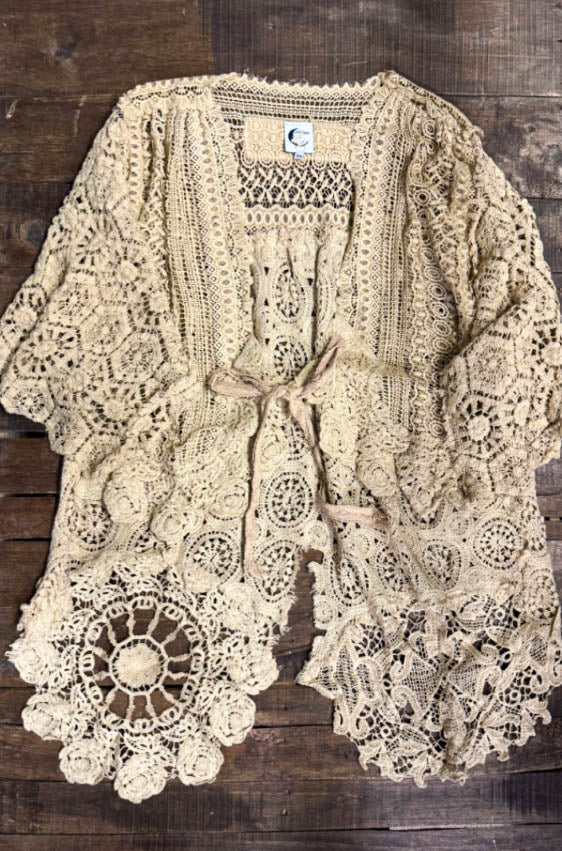Keep It Authentic Boho-Artisan Crochet Jacket - Made in USA