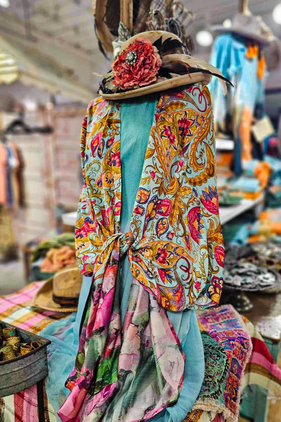 Colorful Gardens Kimono Throwover