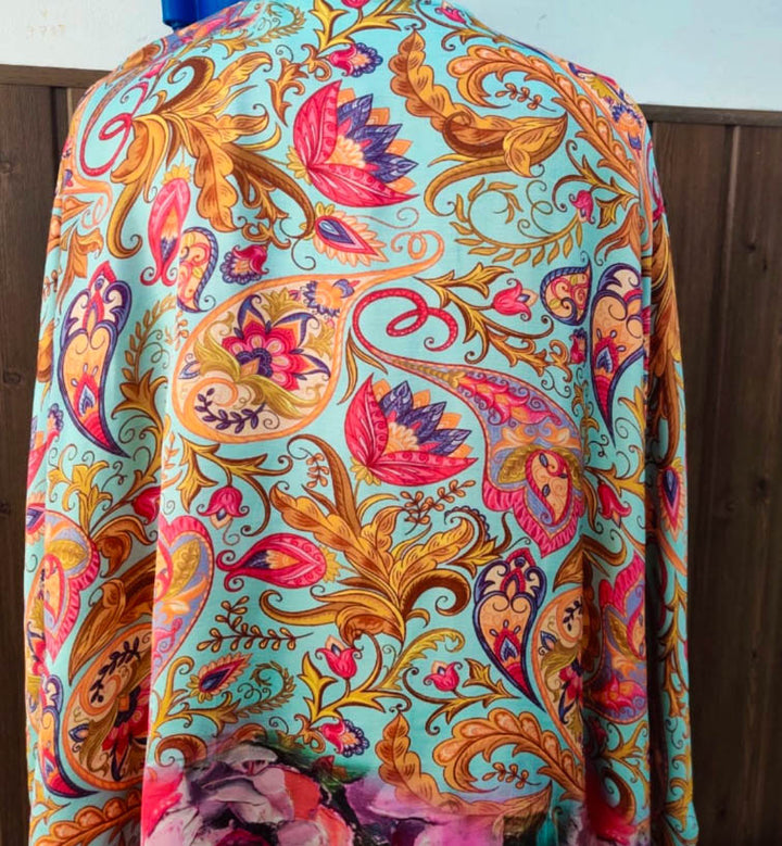 Colorful Gardens Kimono Throwover