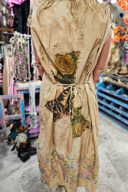 The Journey Begins Butterfly Patchwork Maxi Dress - Made in USA