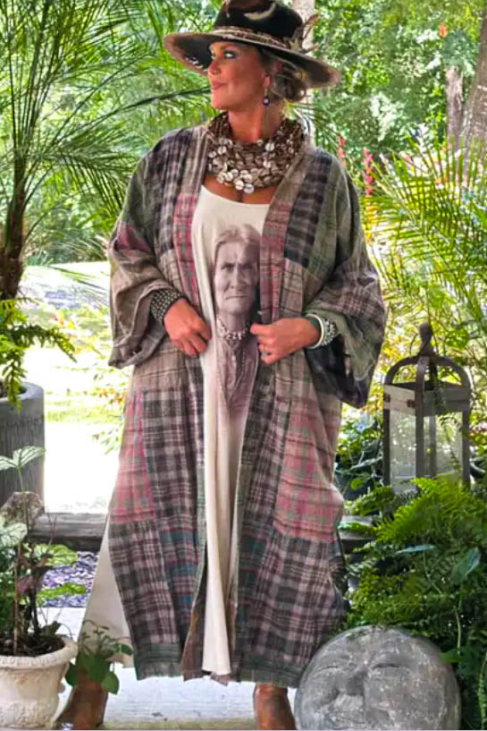 Autumn Leaves Patchwork Duster Jacket