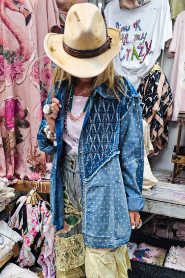 Echo's of Love Blue Denim Jacket-Shirt - Made in USA