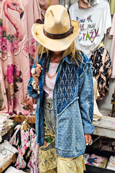 Echo's of Love Blue Denim Jacket-Shirt - Made in USA