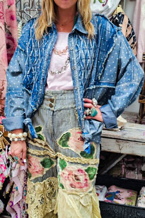 Echo's of Love Blue Denim Jacket-Shirt - Made in USA