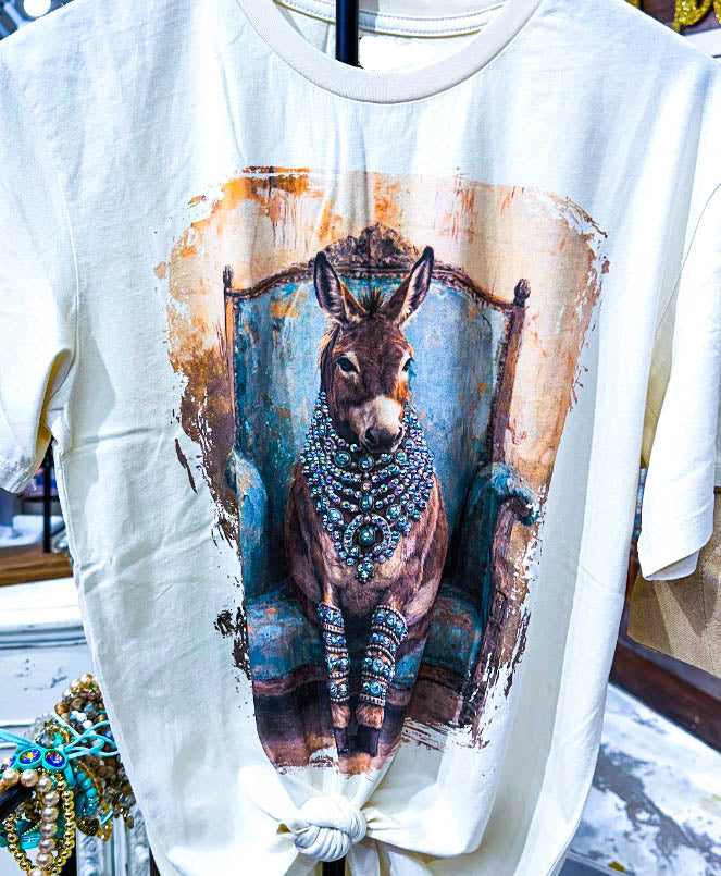 My Fancy & Adorable Donkey Rhinestones Top