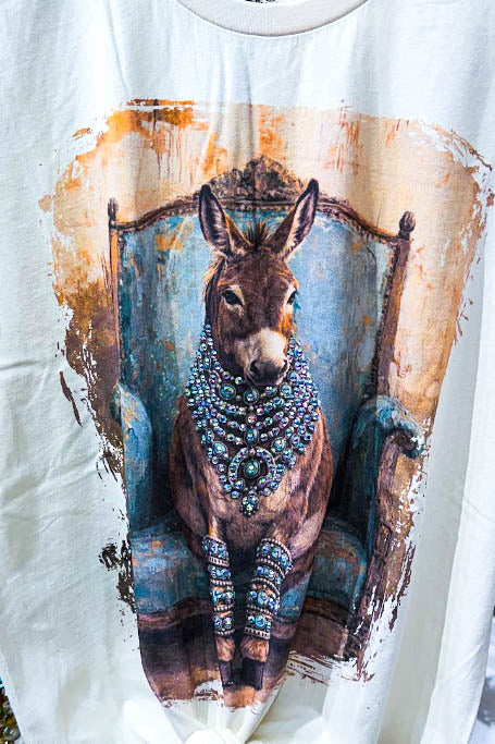 My Fancy & Adorable Donkey Rhinestones Top