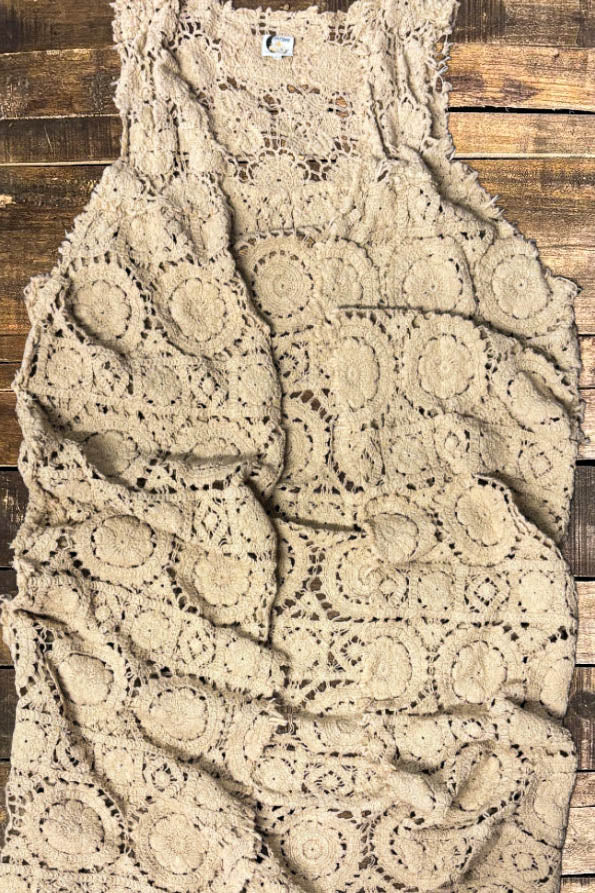 Crochet Forever Timeless Maxi Vest Duster - 100% Cotton - Made in USA