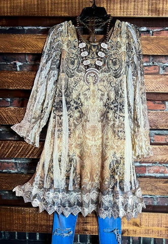Authentic Beauty Crochet Kimono in Maroon and Multi-Color