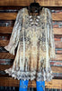 SANDALWOOD STUNNING LACE DRESS TUNIC MOCHA & TAUPE OLIVE
