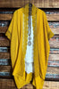 MATTERS OF THE HEART LACE MUSTARD DUSTER KIMONO