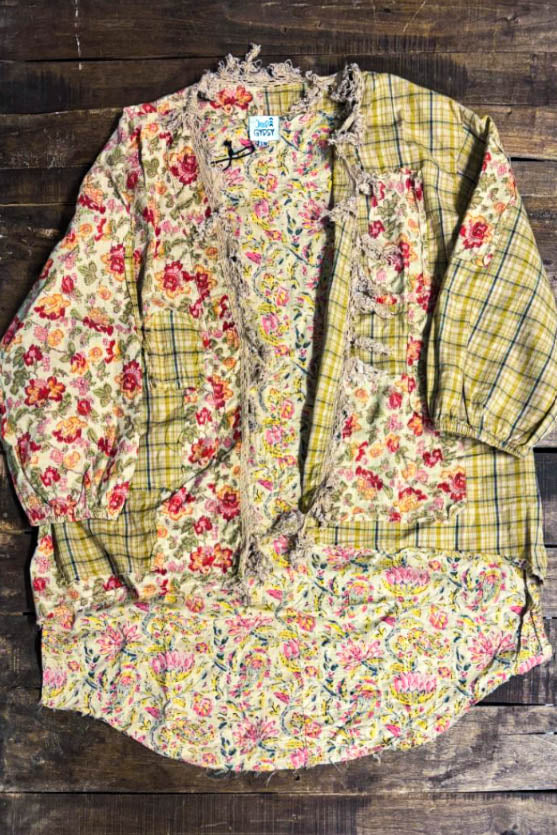 Patchwork Sunrise Boho-Artisan Jacket - Made in USA