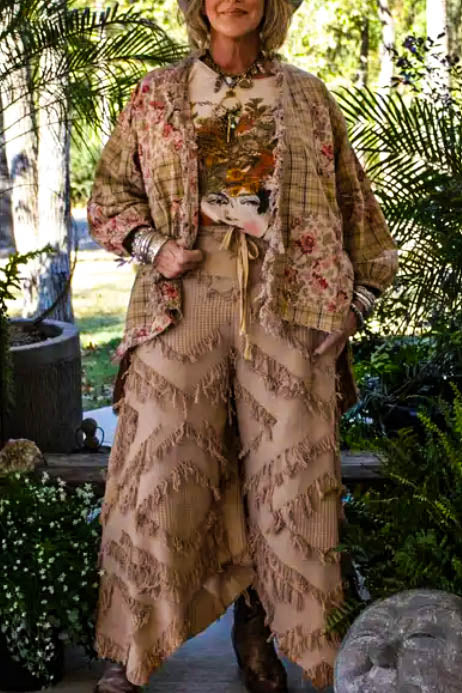 Patchwork Sunrise Boho-Artisan Jacket - Made in USA