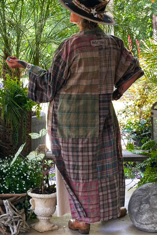 Autumn Leaves Patchwork Duster Jacket