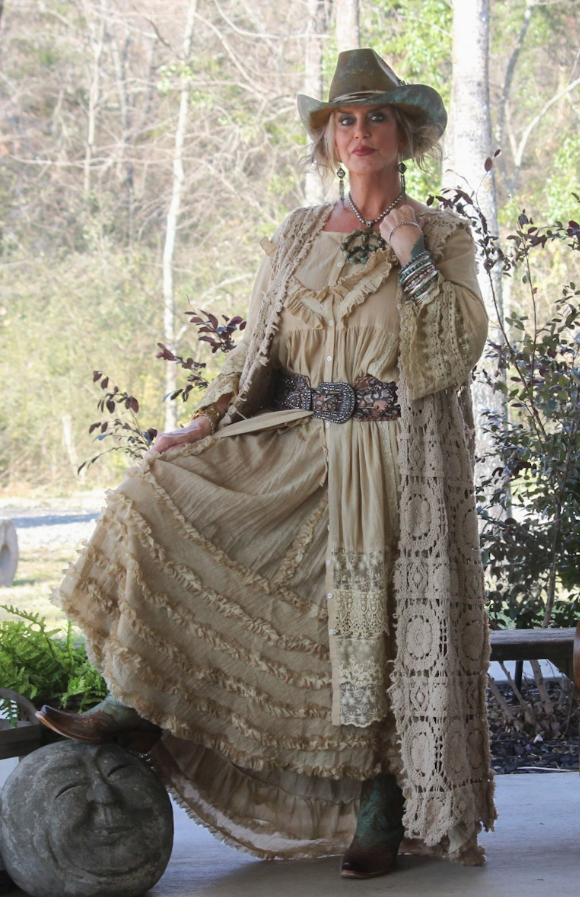 Forever Timeless Crochet Maxi Vest Duster - 100% Cotton - Made in USA