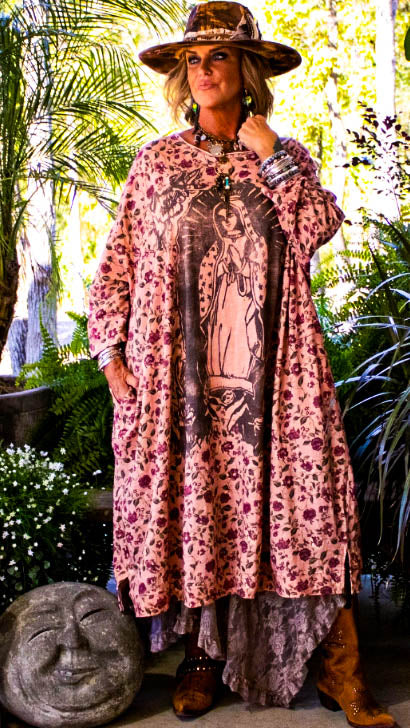 Boho Be Inspired 100% Cotton Dress Long Tunic Oversized - Made in USA